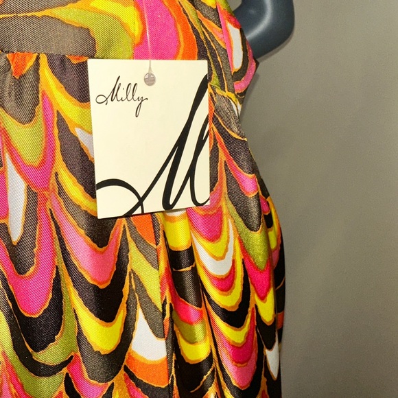 MILLY NY GOLD CHAIN HALTER MAXI DRESS - Picture 11 of 12